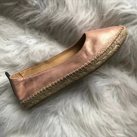 🆕NWT Matt Bernson rose gold leather espadrilles - Picture 6 of 8